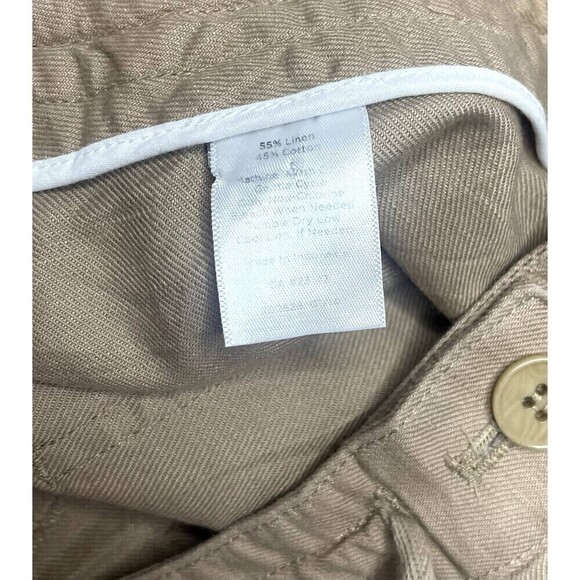 Talbots Petite Signature Beige Linen Capri Pant Sz: 8P - Picture 3 of 4